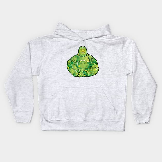 Sparkling Buddha (Hotei) Kids Hoodie by Yamabushi's Kawaii Store